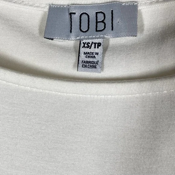 Tobi Oversized Short Sleeve Modal T Shirt White Size XS - Picture 4 of 4